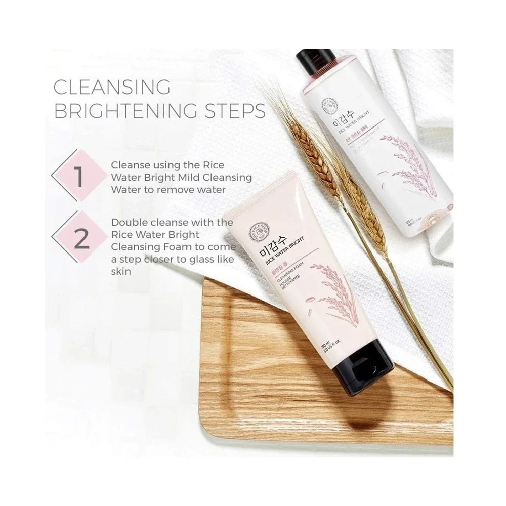 THE FACE SHOP Rice Water Bright Foaming Cleanser with Rice Water - 5fl.oz./150ml - Picture 4 of 4